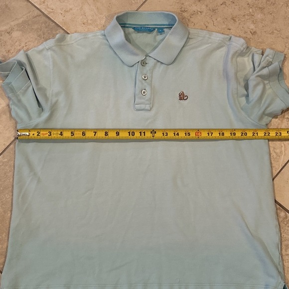 Tori Richard Honolulu Shirt Men Large Green Short Sleeve Polo Embroidered Monkey - Picture 6 of 8